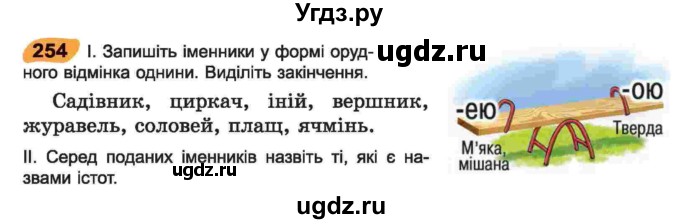 ГДЗ (Учебник) по украинскому языку 6 класс Заболотний О.В. / вправа номер / 254