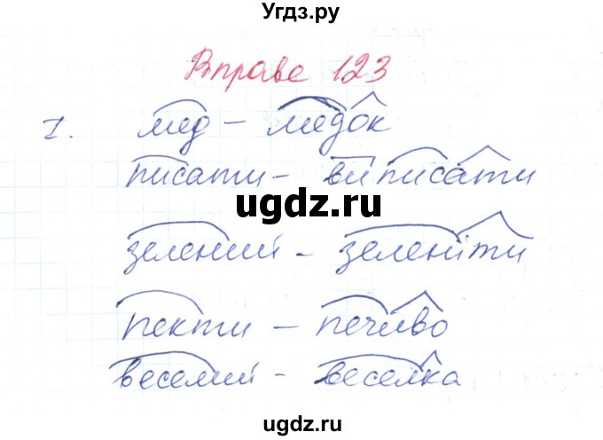 ГДЗ (Решебник) по украинскому языку 6 класс Заболотний О.В. / вправа номер / 123