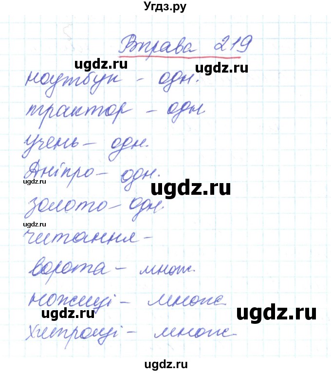 ГДЗ (Решебник) по украинскому языку 6 класс Заболотний О.В. / вправа номер / 219