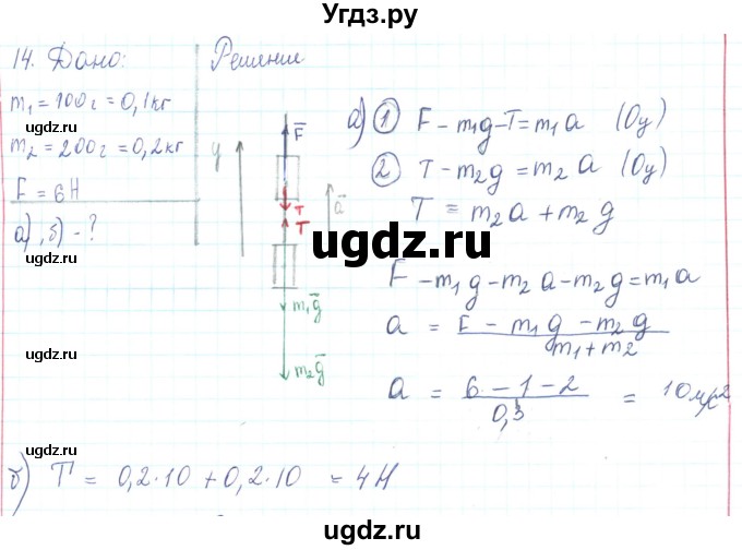 ГДЗ (Решебник) по физике 10 класс Генденштейн Л.Э. / параграф 12 номер / 14
