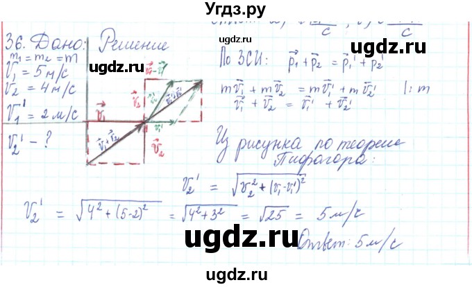 ГДЗ (Решебник) по физике 10 класс Генденштейн Л.Э. / параграф 13 номер / 36