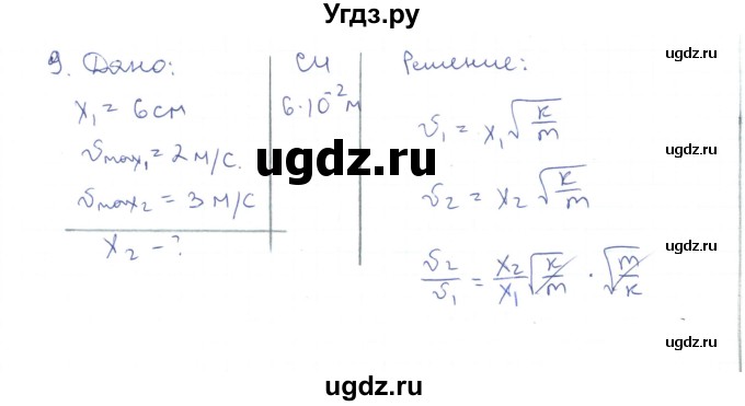 ГДЗ (Решебник) по физике 10 класс Генденштейн Л.Э. / параграф 18 номер / 9