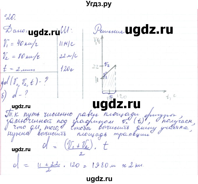 ГДЗ (Решебник) по физике 10 класс Генденштейн Л.Э. / параграф 3 номер / 20