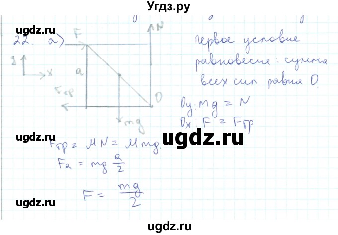 ГДЗ (Решебник) по физике 10 класс Генденштейн Л.Э. / параграф 23 номер / 22