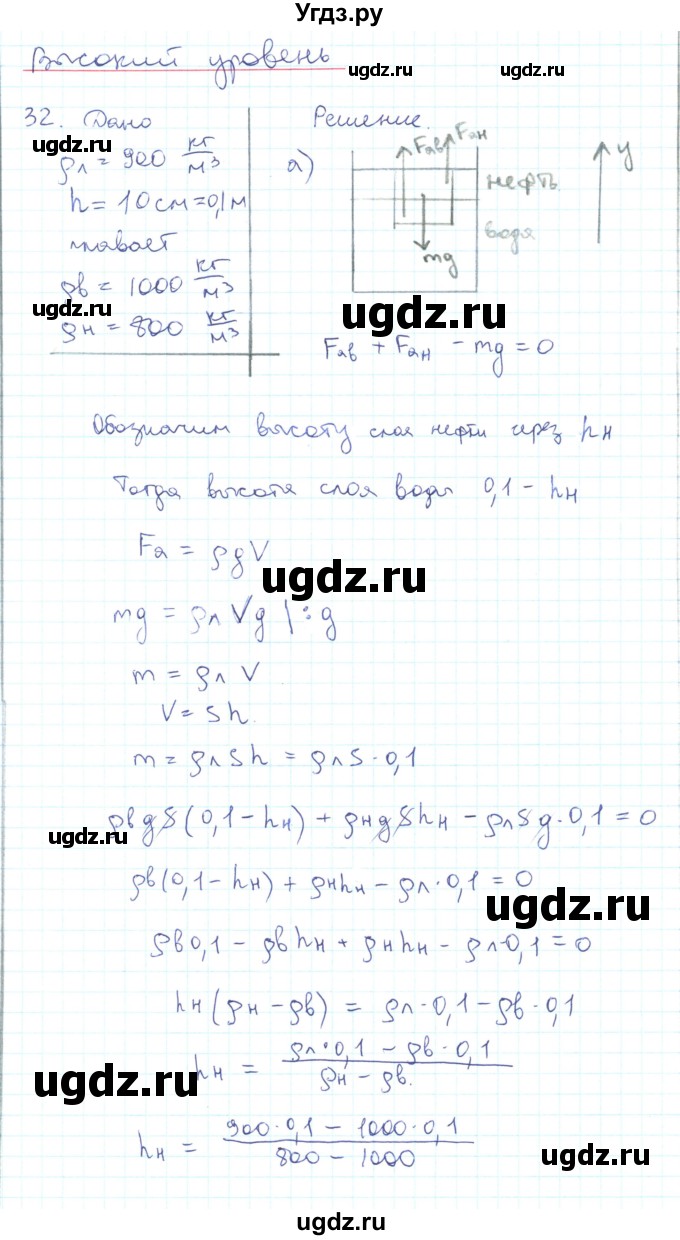 ГДЗ (Решебник) по физике 10 класс Генденштейн Л.Э. / параграф 24 номер / 32