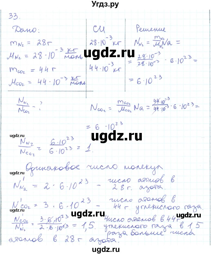 ГДЗ (Решебник) по физике 10 класс Генденштейн Л.Э. / параграф 25 номер / 33