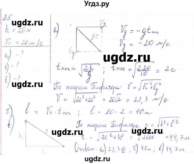 ГДЗ (Решебник) по физике 10 класс Генденштейн Л.Э. / параграф 4 номер / 35