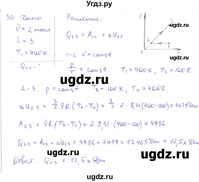 ГДЗ (Решебник) по физике 10 класс Генденштейн Л.Э. / параграф 32 номер / 30