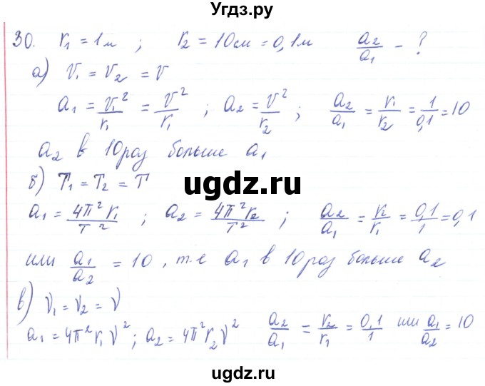 ГДЗ (Решебник) по физике 10 класс Генденштейн Л.Э. / параграф 5 номер / 30