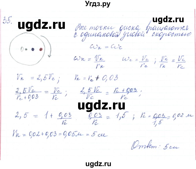 ГДЗ (Решебник) по физике 10 класс Генденштейн Л.Э. / параграф 5 номер / 35