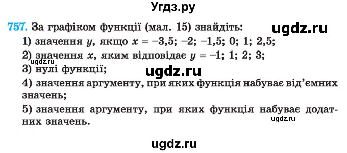 ГДЗ (Учебник) по алгебре 7 класс Истер О.С. / вправа номер / 757