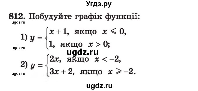 ГДЗ (Учебник) по алгебре 7 класс Истер О.С. / вправа номер / 812