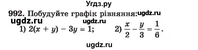 ГДЗ (Учебник) по алгебре 7 класс Истер О.С. / вправа номер / 992