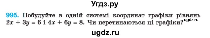 ГДЗ (Учебник) по алгебре 7 класс Истер О.С. / вправа номер / 995