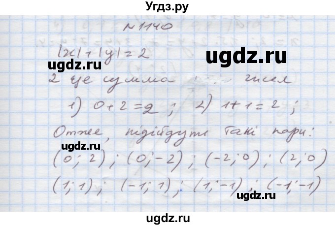 ГДЗ (Решебник) по алгебре 7 класс Истер О.С. / вправа номер / 1140