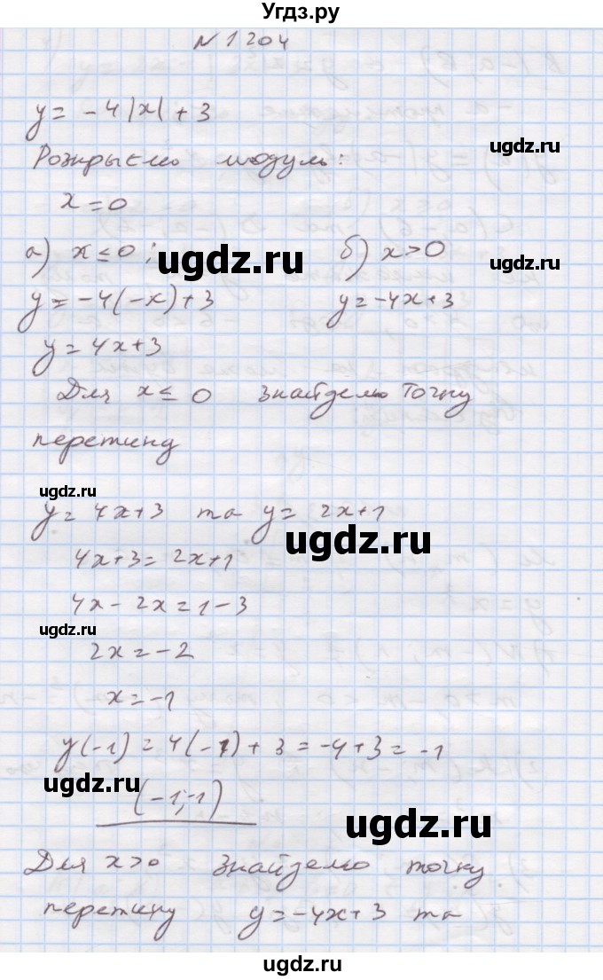 ГДЗ (Решебник) по алгебре 7 класс Истер О.С. / вправа номер / 1204