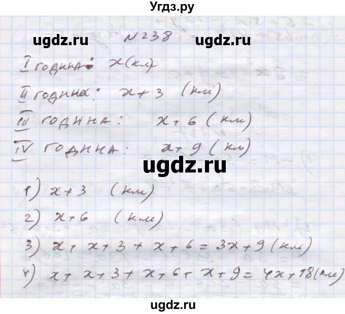 ГДЗ (Решебник) по алгебре 7 класс Истер О.С. / вправа номер / 238