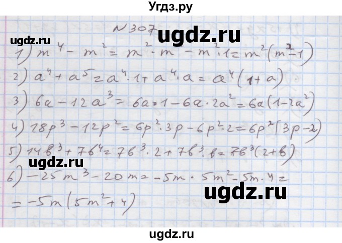 ГДЗ (Решебник) по алгебре 7 класс Истер О.С. / вправа номер / 307