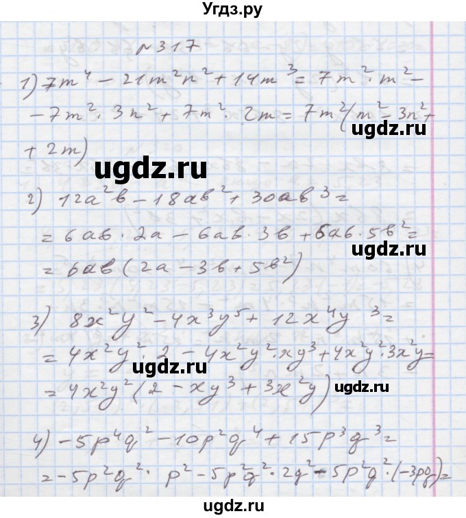 ГДЗ (Решебник) по алгебре 7 класс Истер О.С. / вправа номер / 317