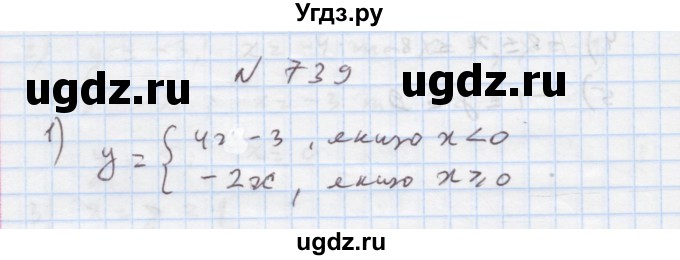 ГДЗ (Решебник) по алгебре 7 класс Истер О.С. / вправа номер / 739