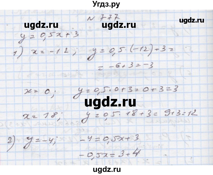 ГДЗ (Решебник) по алгебре 7 класс Истер О.С. / вправа номер / 777