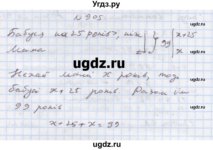 ГДЗ (Решебник) по алгебре 7 класс Истер О.С. / вправа номер / 905