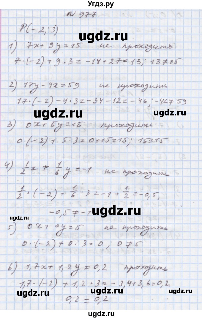 ГДЗ (Решебник) по алгебре 7 класс Истер О.С. / вправа номер / 977