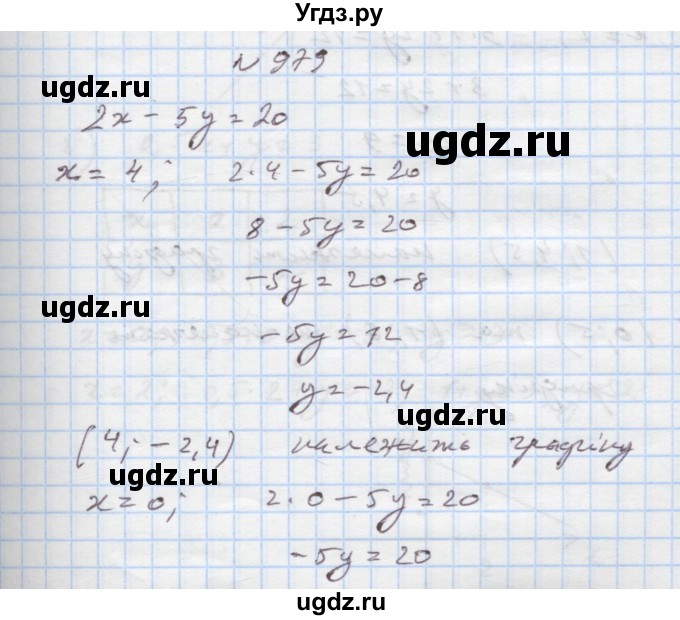 ГДЗ (Решебник) по алгебре 7 класс Истер О.С. / вправа номер / 979