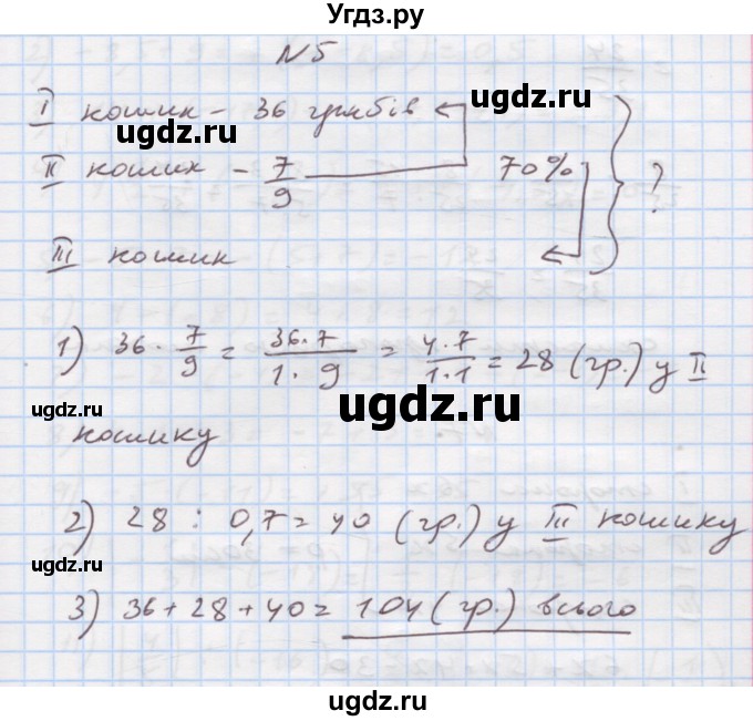 ГДЗ (Решебник) по алгебре 7 класс Истер О.С. / повторення номер / 5