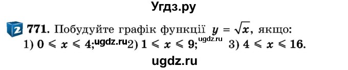 ГДЗ (Учебник) по алгебре 8 класс Истер О.С. / вправа номер / 771