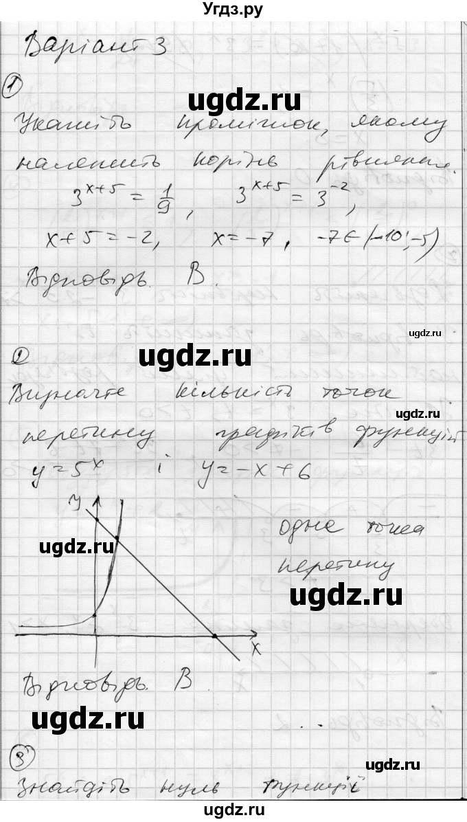 ГДЗ (Решебник) по алгебре 11 класс (комплексная тетрадь для контроля знаний) Зинченко О.Г. / страница номер / 19