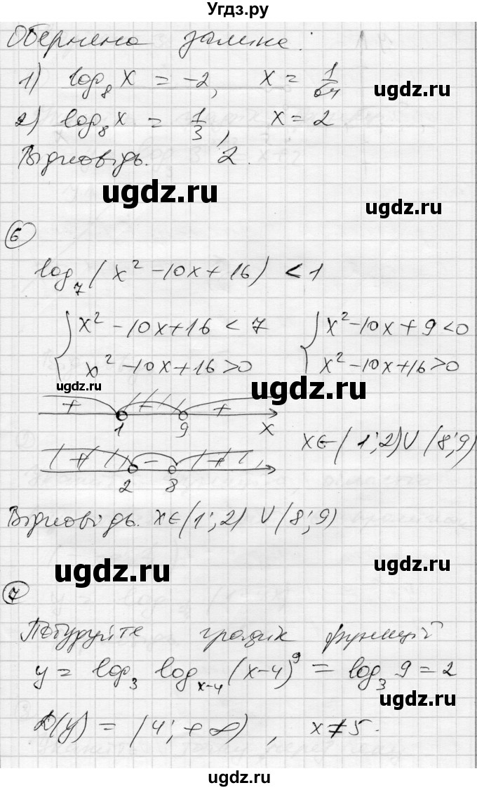 ГДЗ (Решебник) по алгебре 11 класс (комплексная тетрадь для контроля знаний) Зинченко О.Г. / страница номер / 22(продолжение 5)