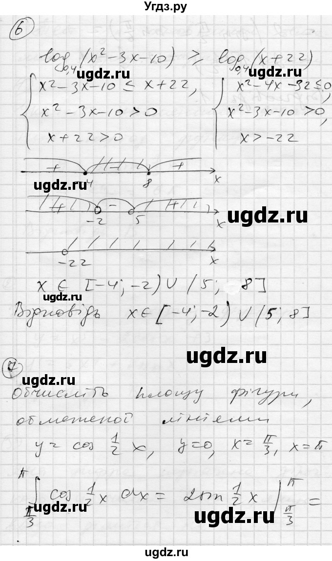 ГДЗ (Решебник) по алгебре 11 класс (комплексная тетрадь для контроля знаний) Зинченко О.Г. / страница номер / 44(продолжение 3)