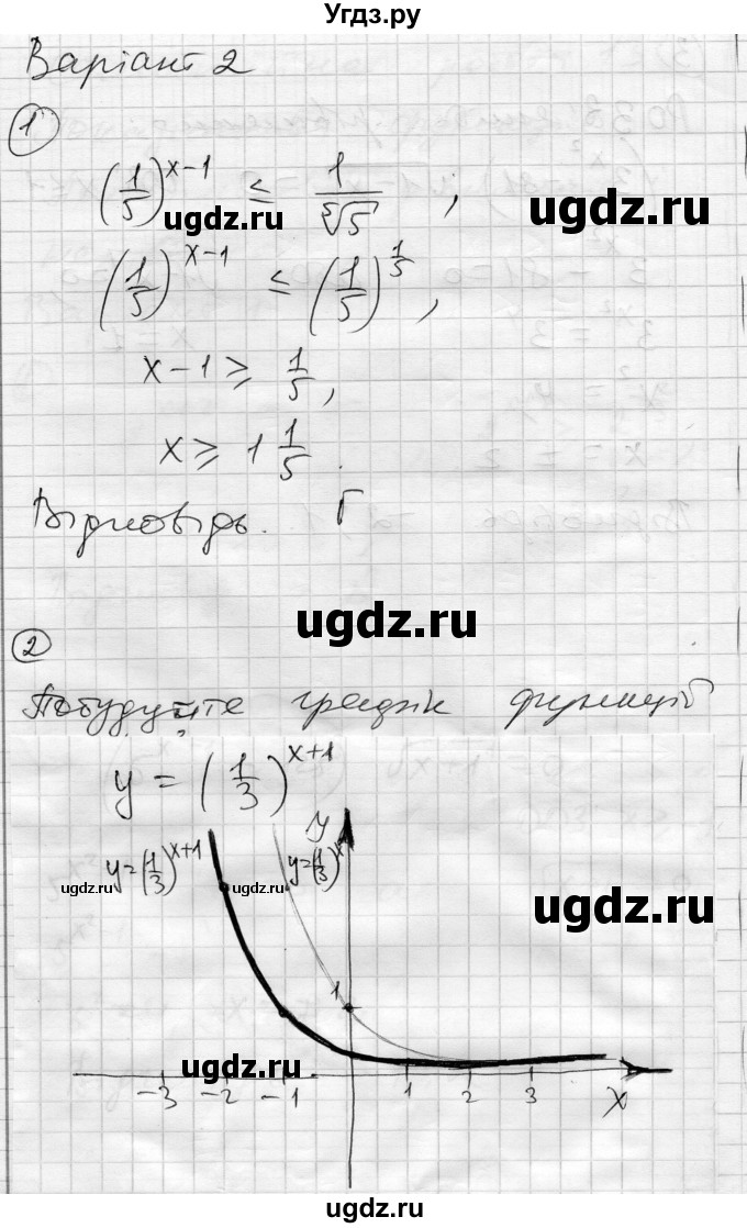 ГДЗ (Решебник) по алгебре 11 класс (комплексная тетрадь для контроля знаний) Зинченко О.Г. / страница номер / 15(продолжение 3)