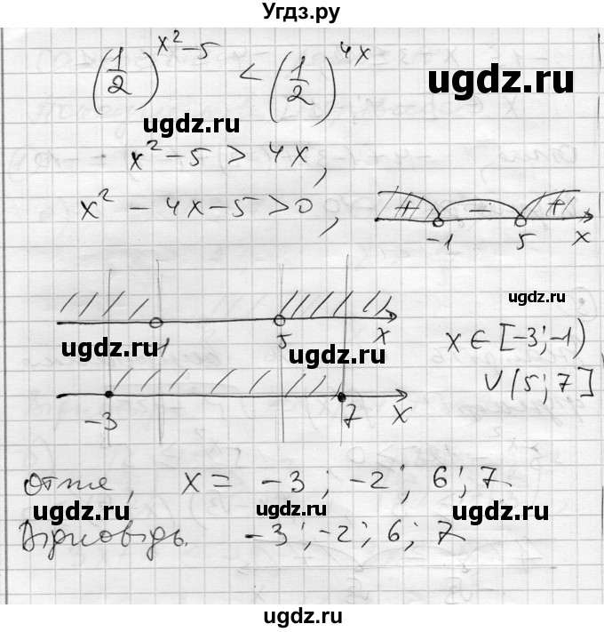 ГДЗ (Решебник) по алгебре 11 класс (комплексная тетрадь для контроля знаний) Зинченко О.Г. / страница номер / 16(продолжение 3)