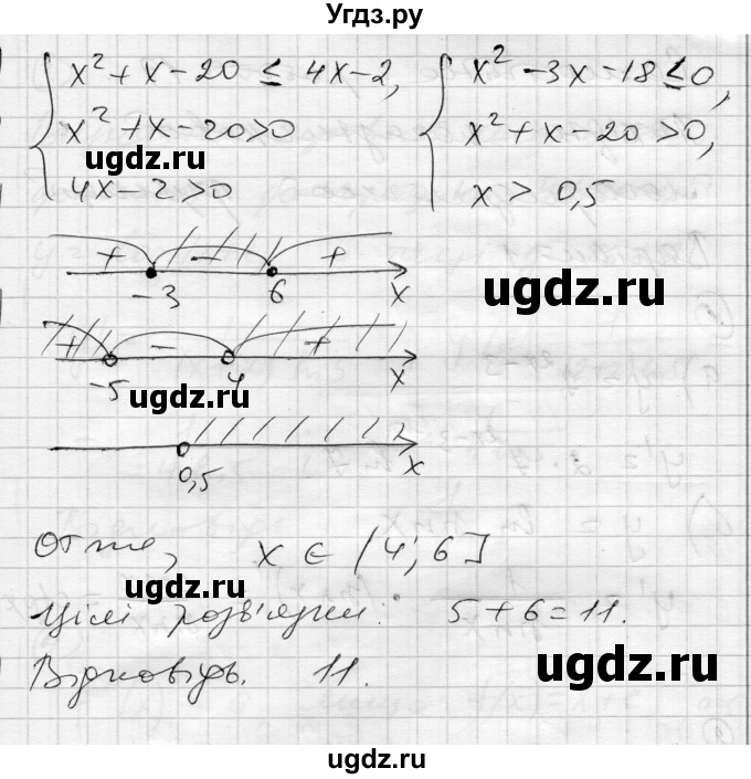 ГДЗ (Решебник) по алгебре 11 класс (комплексная тетрадь для контроля знаний) Зинченко О.Г. / страница номер / 18(продолжение 6)