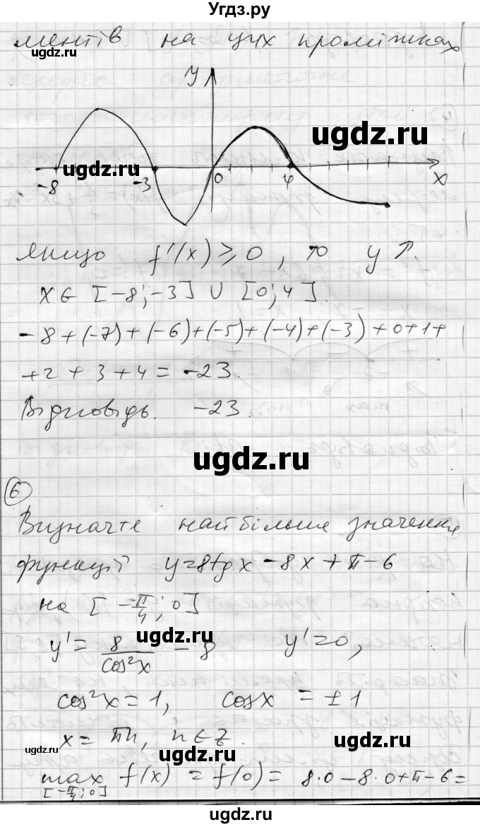 ГДЗ (Решебник) по алгебре 11 класс (комплексная тетрадь для контроля знаний) Зинченко О.Г. / страница номер / 36(продолжение 2)