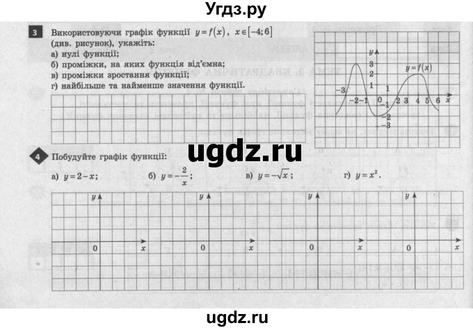 ГДЗ (Учебник) по алгебре 9 класс (тестовый контроль знаний) Гальперина А.Р. / самостійні роботи номер / СР-4. варіант / 2(продолжение 2)