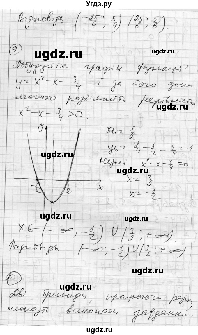 ГДЗ (Решебник) по алгебре 9 класс (тестовый контроль знаний) Гальперина А.Р. / контрольні роботи номер / КР-3. варіант / 2(продолжение 6)