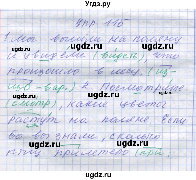 ГДЗ (Решебник) по русскому языку 7 класс Коновалова М.В. / упражнение номер / 115