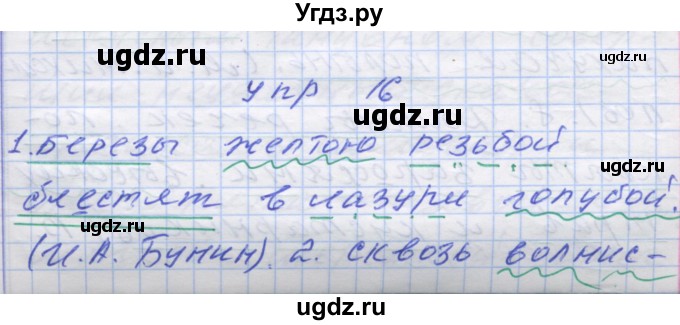 ГДЗ (Решебник) по русскому языку 7 класс Коновалова М.В. / упражнение номер / 16