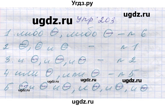 ГДЗ (Решебник) по русскому языку 7 класс Коновалова М.В. / упражнение номер / 203