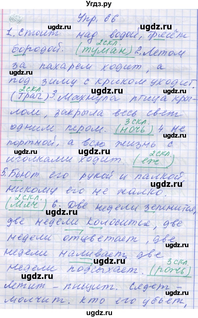 ГДЗ (Решебник) по русскому языку 7 класс Коновалова М.В. / упражнение номер / 66