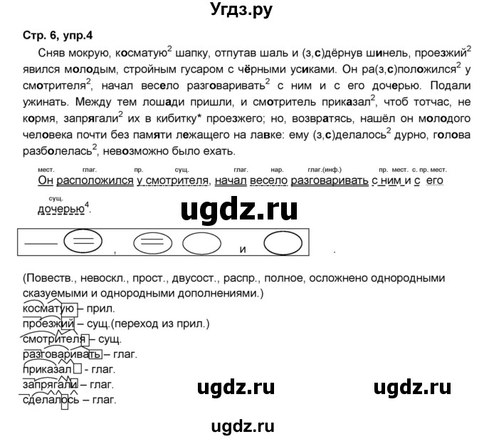 ГДЗ (Решебник) по русскому языку 7 класс (рабочая тетрадь Скорая помощь) Янченко В.Д. / упражнение номер / 4