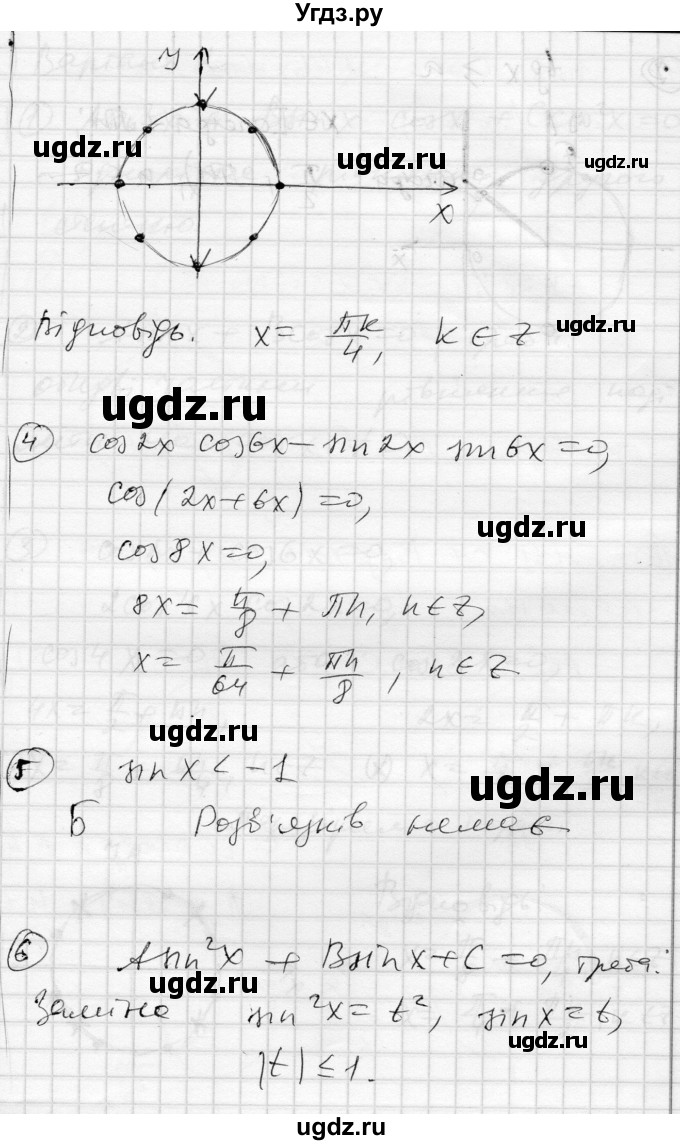 ГДЗ (Решебник) по алгебре 10 класс (комплексная тетрадь для контроля знаний) Скляренко О.В. / сторінка номер / 11(продолжение 2)