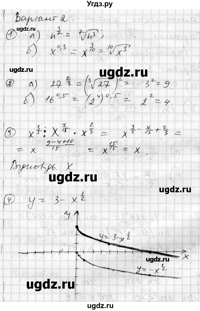 ГДЗ (Решебник) по алгебре 10 класс (комплексная тетрадь для контроля знаний) Скляренко О.В. / сторінка номер / 20(продолжение 2)