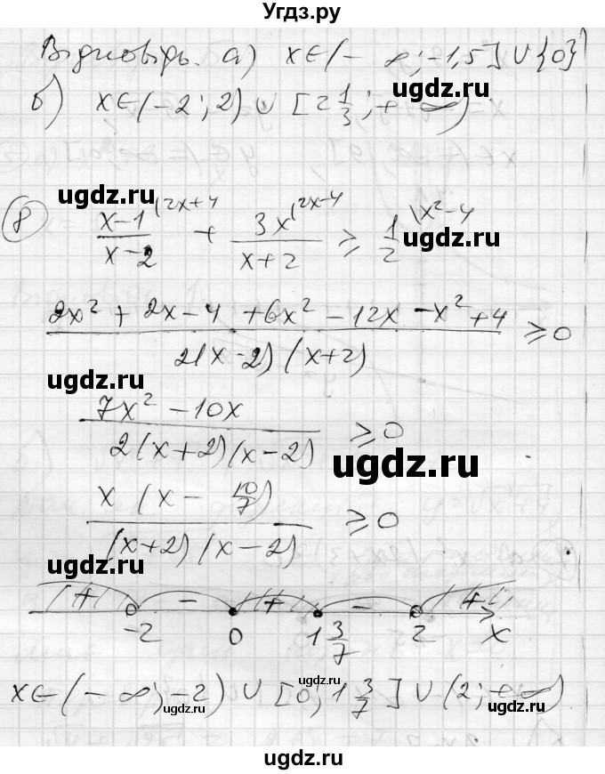 ГДЗ (Решебник) по алгебре 10 класс (комплексная тетрадь для контроля знаний) Скляренко О.В. / сторінка номер / 34(продолжение 5)
