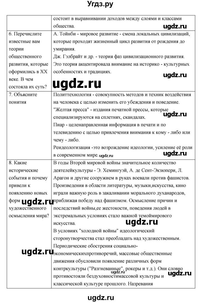 ГДЗ (Решебник) по истории 9 класс (рабочая тетрадь) И.А. Ермакова / раздел номер / 7(продолжение 6)