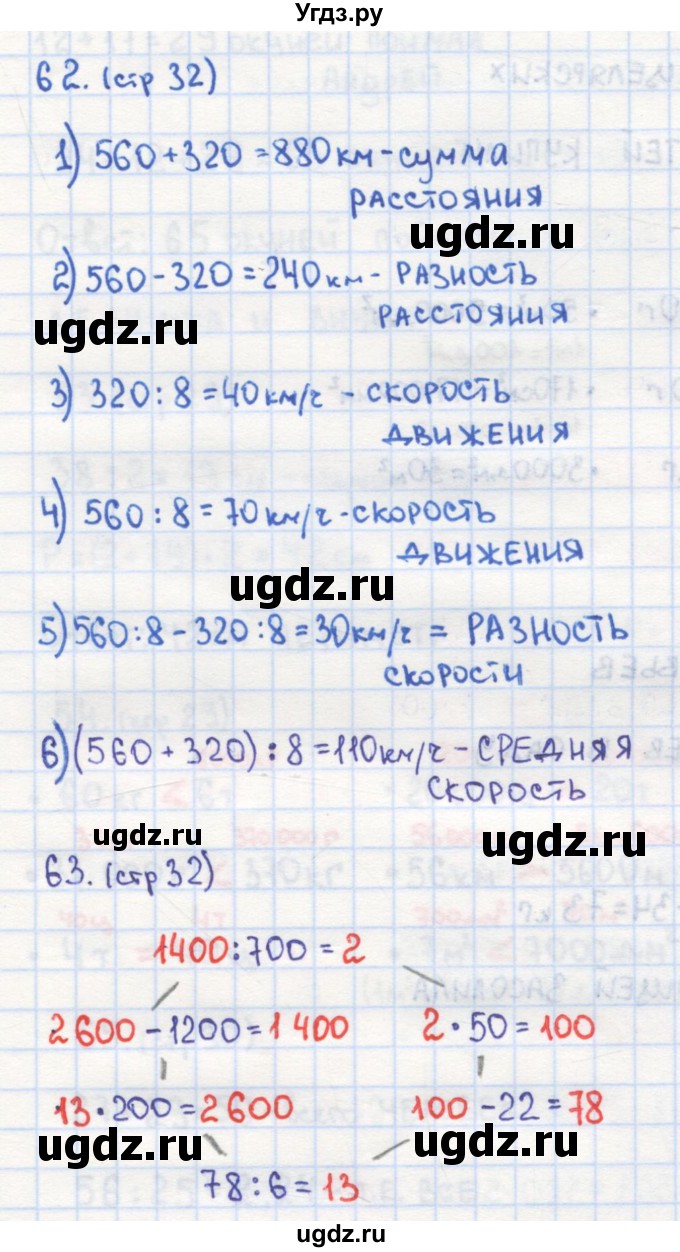 ГДЗ (Решебник) по математике 4 класс (рабочая тетрадь) Кремнева С.Ю. / часть 1. страница номер / 32