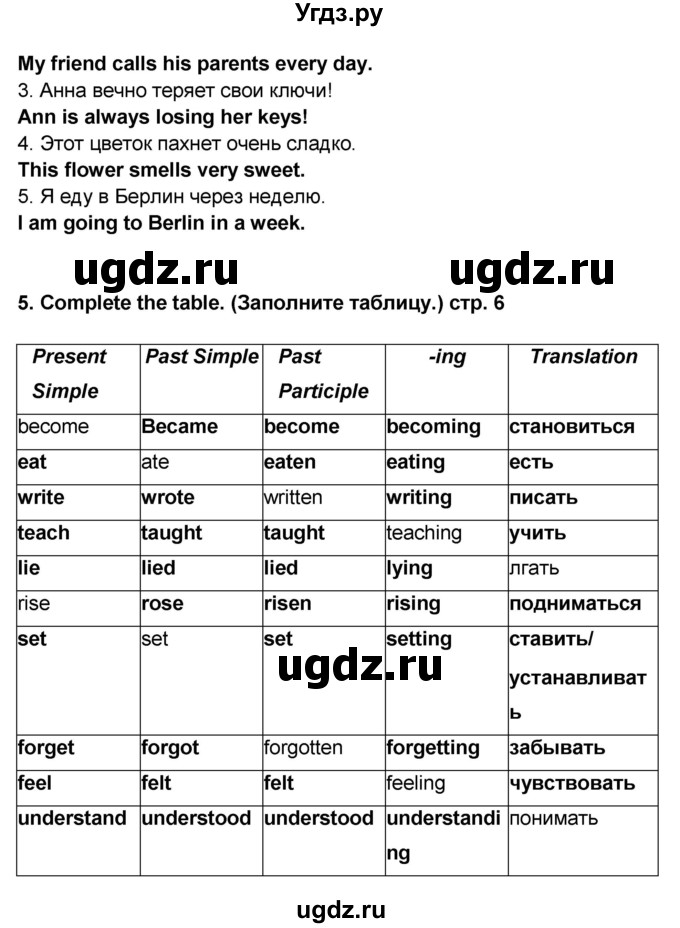ГДЗ (Решебник) по английскому языку 8 класс (сборник грамматических упражнений Starlight) Иняшкин С.Г. / страница номер / 6(продолжение 3)